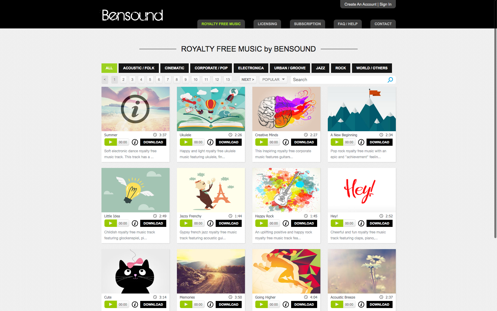 Bensound cover image